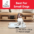 IRIS USA Secure Pee Pad Holder for Regular Sized Dogs, Fits 22"x22" Pad, Gray