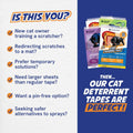 12 Pack Cat Scratch Furniture Protector Tape Sheets – Double-Sided Sticky Training (5 XL, 5 Large, 2 Medium) – Anti-Scratch Couch & Sofa Guard – Clear – Not for Leather, Velvet, Microfiber