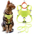 OutdoorBengal Always On™ Martingale Cat Harness and Leash Escape Proof Set – Vest for All-Day Kitten Adventures – Adult Cats - Cat Leash and Harness Escape Proof + Leash (Yellow Reflective, M/L)