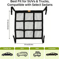 KINIVA Dog Car Barrier, Upgraded 22.4"x22.6" Pet Barrier for Cars, Heavy Duty Mesh Dog Net Between Front Seats, Double-L
