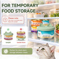 OHMO 2 Pack Cat Food Can Lids, Small Size (3 oz) Silicone Pet Food Can Lids Covers for 3 oz Cat Food Cans, Light Green