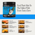 Wild Alaskan Salmon Oil for Dogs Omega 3 Fish Oil Chews - Skin + Coat Supplement for Itchy Skin Relief, Dry Skin, Hot Spots + Shedding Control - Supplements with Vitamin E + Vitamin C (Salmon, 90 Ct)