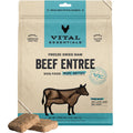 Vital Essentials Freeze Dried Dog Food, Raw Beef Mini Patties | Complete Meal or Topper | High Protein, Grain Free Dry Dog Food | 14 oz Bag