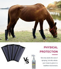 Pony/Donkey Fly Boots Set of 4, Breathable Mesh Protectores para Caballos, Indoor & Outdoor UV Protective Leg Boots for 