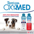 TropiClean OxyMed Medicated Dog Shampoo and Conditioner Set, 2 Pack