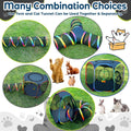 CypherX Outdoor Rainbow Cat Enclosure, 7 in 1 Portable Cat Tents for Outside Cage Free Outside Pop up Pet Enclosure Cat Tunnel Outdoor Playground for Indoor Cats and Small Animals