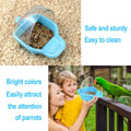 Nobgum Bird Bath Box Hanging Birdbath Toy Parakeet Caged Bathing Tubs Parrot Bath Tub Water Shower Food Feeder Holder Tray Bird Bath for Cage Accessory Small Birds Parrots Cockatiel Budgies