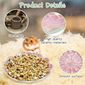 BNOSDM Shallow Ceramic Hamster Food Dish 2 Pcs Small Animals Food Bowl Sunflower Feeding Dishes for Gerbils Mice Rats 4.