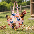 2-Pack Portable Poultry Walking Sling Bag, Cute Farm Animal Print Chicken Carrier Apron, Hands-Free Hen Outdoor Travel C