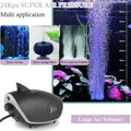 HITOP 6W Silent Aquarium Air Pump - 160GPH Large Air Volume Fish Aerator, Adjustable Oxygen Pump for Fish Tank up to 300