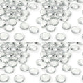 DomeStar 1LB Flat Glass Marbles, 28-30 PCS Large Glass Beads Transparent Decorative Pebbles Clear Gemstone for Crafts Va