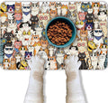 Cat Food Mat for Pet Dog Food Mat, Cats Absorbent Quick Dry Dog Bowl Mats for Food and Water, Non-Slip Cat Pet Feeding M