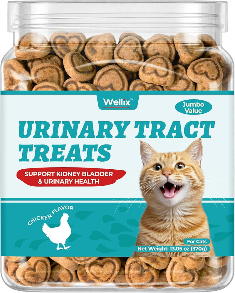 Wellix 13.5oz Urinary Tract Health Supplement Cat Treats for Indoor Cats - Chicken Flavor Kitten Snacks for Support Kidney Bladder & Urinary Health Cat Training