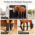 Abbylike L-14 Padded Horse Leg Wraps, Nylon Standing Wraps, Black
