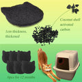 PurifyLogix Stick-on Activated Charcoal Filters for Most Cat Litter Box