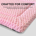 Dog Bed Mat,Reversible & Ultra Soft Kennel Pad-Machine Washable Pet Bed for Dogs & Cats-All-Weather Crate Liner for Crates,Carriers & Travel (Pink, 24" L x 18" W x 1.5" Th)