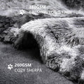 gogobunny Waterproof Dog Blanket for Couch & Furniture Protection - Super Soft Reversible Throw for Large Dogs & Cats, Calming Washable Fur & Sherpa Pet Blanket(50x60 Inch, Tie-dye Grey)