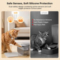HEAPETS Automatic Cat Feeder with RFID Collar Sensor for Multi-Pet Households, Anti-Stealing Food Dispenser with Sealed 