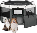 DONORO Dog Playpen Portable Pet Play Pens for Small Dog/Cat/Rabbit/Chicks, Cat Playpen Indoor/Outdoor with Carring Case,