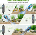 24W Aquarium Vacuum Gravel Cleaner: 8 in 1 Electric Fish Tank Cleaner