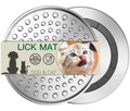 Stainless Steel Lick Mat for Dogs Cats, Slow Feeder Lick Pad for Aggressive Chewers, Non-Slip Heavy Duty Base, Mental Stimulation for Anxiety Reducer, Whisker-Friendly for Cat