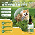 Natural Intestinal Defense for Cats & Dogs - Herbal Cleanse with Probiotic, Triple Action Probiotics Supplement Drops for Gut Health, Digestion, Broad Spectrum Formula for All Ages and Breeds, 2 Oz