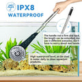 hygger IPX8 Electric Aquarium Cleaning Brushes, Rechargeable Cleaner Tools Kit with 6 Replaceable Clean Spin Brush Heads