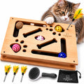 Cat Nail File Scratcher, Pine Wood Nail File Box, Cat Puzzle