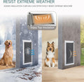 3-Flap Pet Door for Wall Dog Door for Wall Exterior, Large Doggie Door, All-Metal Frame, Metal Closing Panel and Telesco