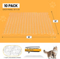 OCEANPAX Clear Scat Mat for Cats, 10 Pack 16" x 13" Cat Deterrent Mats with 1" Spikes and 50 Stickers, Cuttable Indoor Outdoor Pet Training Barrier for Sofa, Countertop, Windowsill and Garden