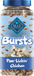 Blue Buffalo Bursts Crunchy & Creamy Cat Treats, Great for Training, Paw-Lickin' Chicken, 12-oz. Tub
