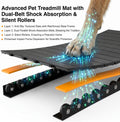 Dog Treadmill with Pin-Hinged Track & 3-Layer Shock Absorption