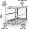 ZOMISIA 36" L Collapsible Dog Crate for Dogs, Heavy Duty Dog Kennel Indoor