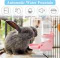 kathson Rabbit Water Dispenser for Cage 17 Oz Hanging Guinea Pig Water Bottle No Drip Gravity Automatic Bunny Water Bott
