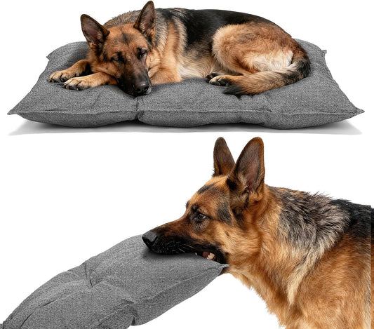 Veehoo Indestructible Dog Bed for Crate, Chew Proof Dog Pad, 35"x22"
