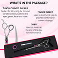 Kenchii Love Dog Grooming Scissors, 7 Inch Curved Shears, Dog Scissors for Grooming, Professional Pet Grooming Scissors, Ergonomic & Comfortable