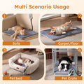ZOMISIA Cat Heating Pad - 11 Adjustable Temperature and 25 Timer Options, Heated Cat Bed Indoor with Chew-Resistant Cord for Small Dogs, 18x18 Inch
