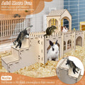 Bissap Wooden Rabbit Hideout Castle, Extra-Large Habitat Hut for Small Pet