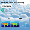 Bedsure Cooling Blanket for Small Dogs with Breathable Air-Core Fill Q-MAX>0.4 - Dog Cooling Mat Soft, Lightweight Pet Cat Throw Cold Blanket Washable for Summer, Arctic Blue, 25x35