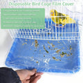 Tfwadmx 50 PCS Disposable Bird Cage Liner Bags 34'' x 22'' Plastic Parakeet Cage Tray Liners Oversized Plastic Tray Cove