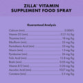 Zilla Vitamin Supplement Food Spray, Reptile Multivitamin, 8 Ounces