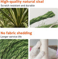 XRzitky Natural Sisal Rope for Cat Scratcher, 1/4 Inch 32FT Sisal Rope for Cat Scratching Post Repair Replacement, Multi Color Cat Scratch Tree Rope Replacement, Solid Black