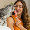 INABA Churu Cat Treats, Lickable, Squeezable Creamy Purée with Vitamin E, 0.5 Ounces per Tube, 120 Tubes Total