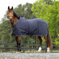 Equinavia Vind Lightweight Stable Blanket for Horses | No Fill Sheet with Wither Relief - Navy - 76 in