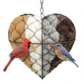 Tiezzi Handmade Alpaca Fiber Bird Nesting Heart, Refillable Bird Nesting Material Holder for Wild Birds & Hummingbirds, Outdoor Garden Decor Gift for Bird Lovers