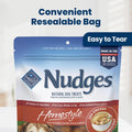 Blue Buffalo Nudges Chicken Homestyle Natural Dog Treats, Pot-Pie-Inspired Recipe, Healthy Reward or Training Treat, Made in the USA with Real Chicken, No Artificial Preservatives, 16 oz.