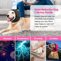 KOESON Dog Calming Hoodie Adjusable No Shake Ear Wraps for Dogs, Grey S