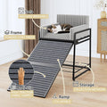 Dog Window Perch with Stairs and Storage,Pet Stairs Ramp with Seat