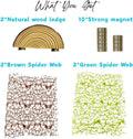Jumping Spider Enclosure Accessories - 2 Wood Ledges & 4 Climbing Webs