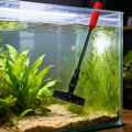 TOPZEA 6 in 1 Aquarium Cleaning Tool Kit, Fish Tank Cleaner Set with Adjustable Telescopic Long Handle (21-32 Inch) Incl
